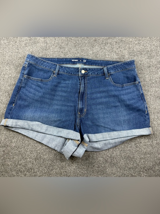 Old Navy Pants - Old Navy Blue Denim Roll-Cuff Women’s Shorts, Size 24